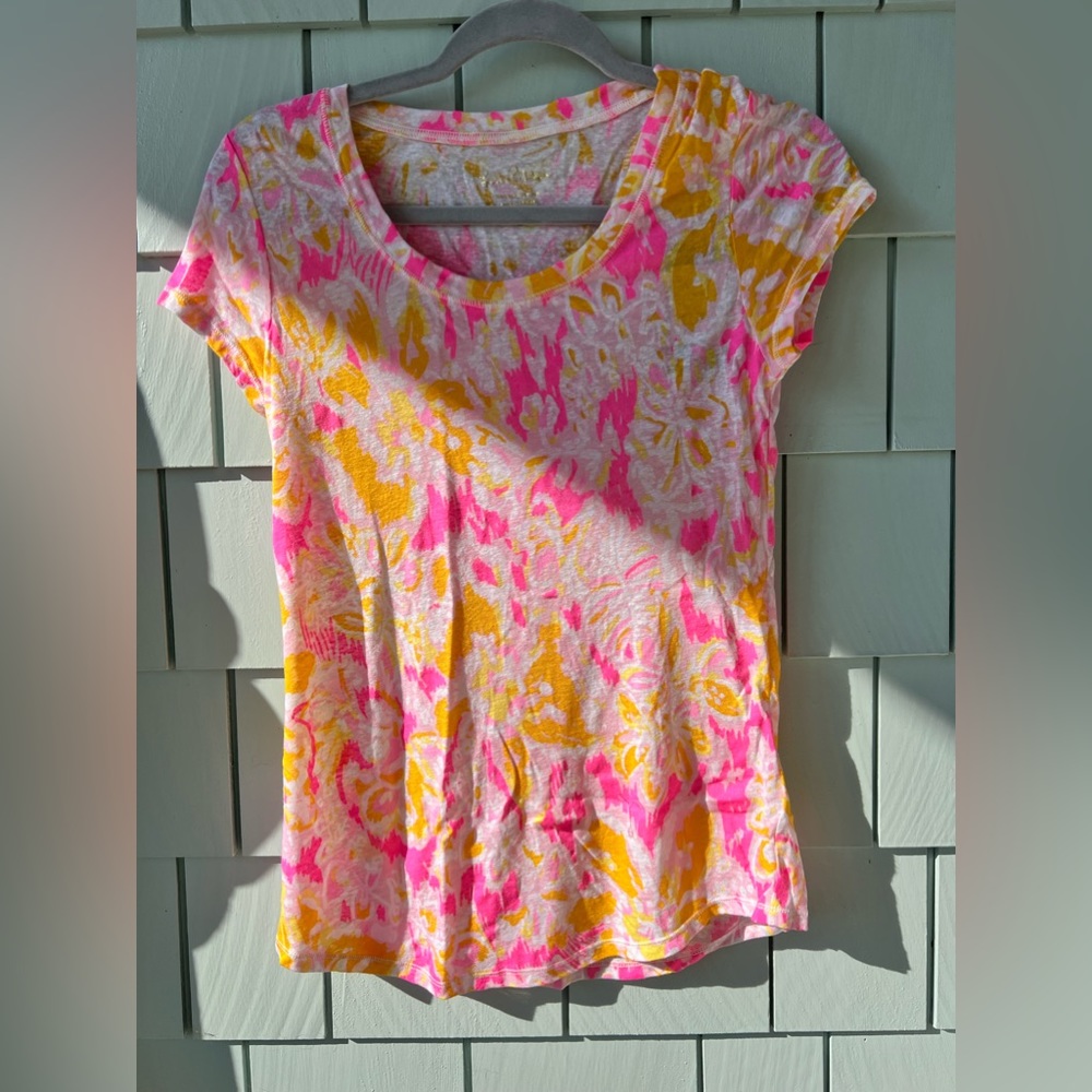 NWT Lilly Pulitzer Sarah Top - Kir Royal Pink - Size Small